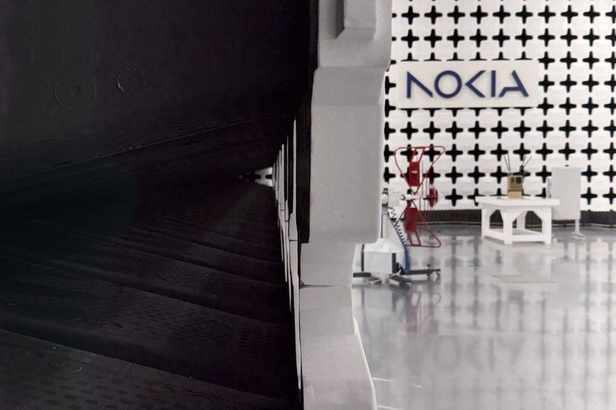 A side-on view of one of Nokia's testing chambers