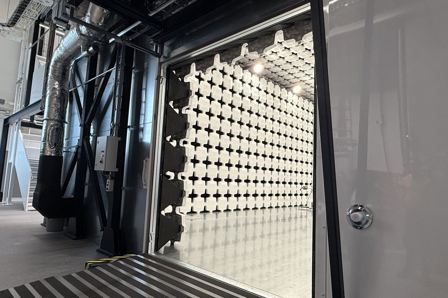 An outside view of one of Nokia's testing chambers