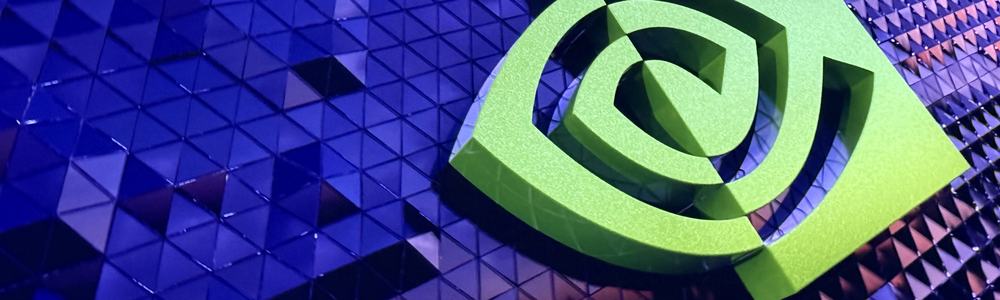 Nvidia logo on display at GTC