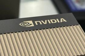 Nvidia logo on the side of a GPU