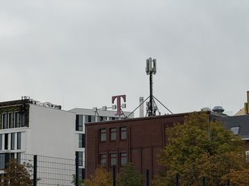 A Deutsche Telekom cell tower in Berlin