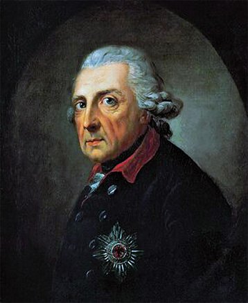 Portrait of Frederick the Great, who King of Prussia is named after