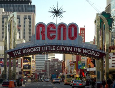On the main strip in Reno, Nevada. Source: Wikimedia Commons