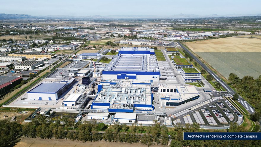 STMicroelectronics Catania SiC Campus Rendering