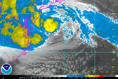 Satellite image of Hurricane Sandy by the US NOAA