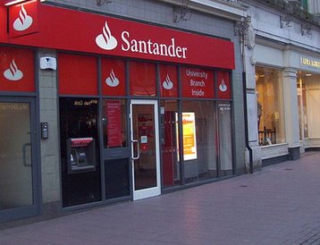 Santander branch in Cardiff, UK