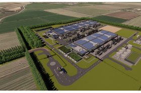 Rendering of Microsoft data center