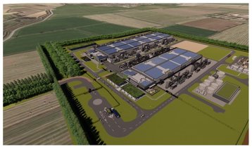 Rendering of Microsoft data center