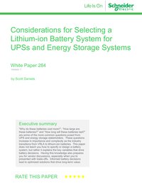 SE UPS considerations