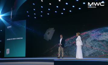 L-R Astronaut Tim Peake and Vodafone Group CEO Margherita Della Valle