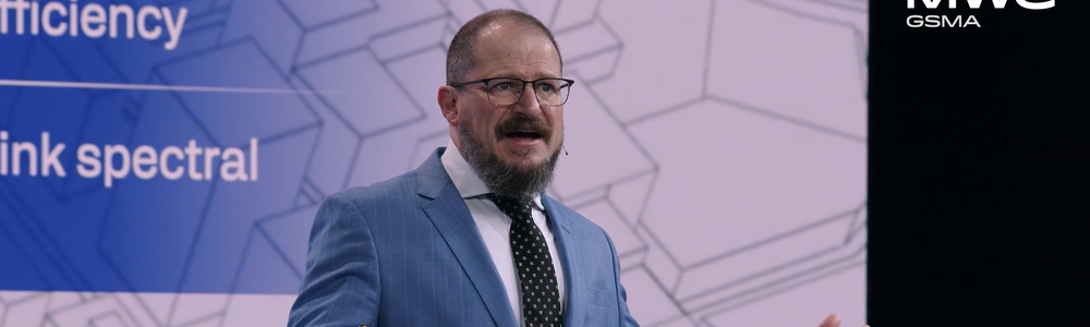 Cristiano Amon, president & CEO of Qualcomm speaking at MWC 2026