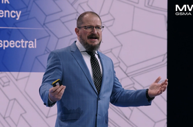 Cristiano Amon, president & CEO of Qualcomm speaking at MWC 2026
