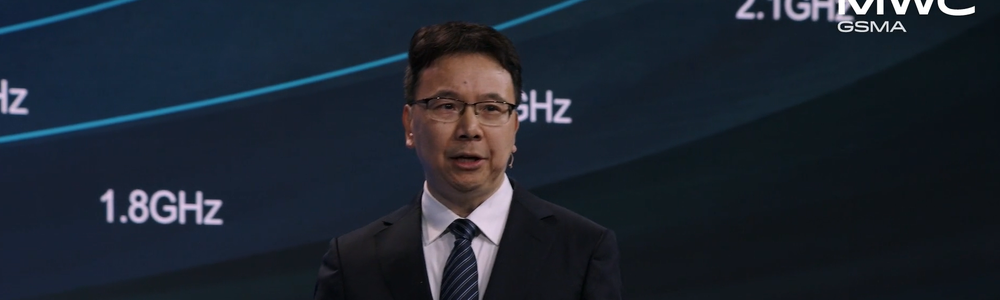 Chaobin Yang, Executive Vice President, CEO of the ICT Business Group, Huawei Technologies Co., Ltd. speaking at MWC 2026