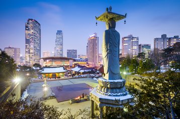 Night view of Gangnam, Seoul, South Korea