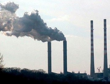 Power plant smokestacks