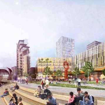 South Bank Leeds' regeneration concept image