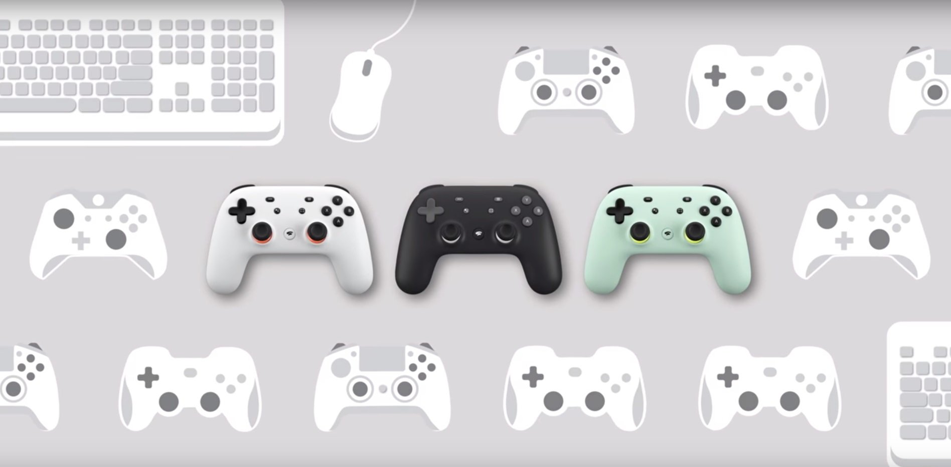 Fechamento De Uma Controladora De Jogos Do Google Stadia Sendo