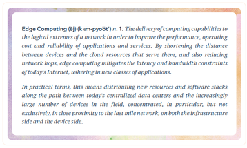 A definition of edge computing