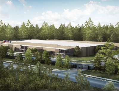 Rendering of StreamÔÇÖs future data center in Woodlands, Texas.