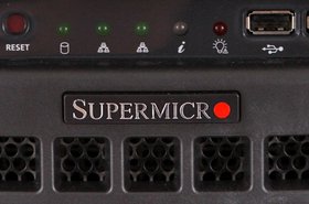 Supermicro logo on a workstation