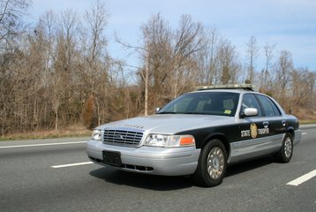 The North Carolina Highway Patrol patrolling Interstate 85