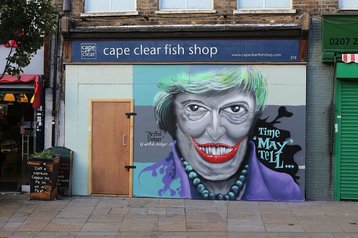 Theresa May graffiti