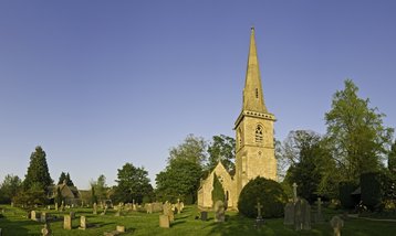 Church in Gloucestershire, Cotswold hills, UK