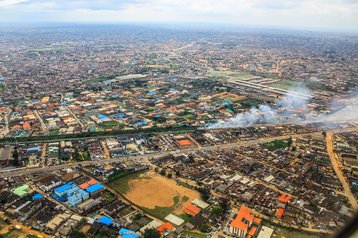 Aerial view of Lagos, Nigeria