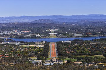 Aerial view of Canberra, Australian Capital Territory