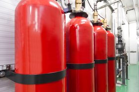 Gas fire suppression system