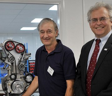 Peter Dearman, inventor, with Toby Peters, CEO