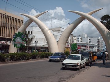 tusks in city of mombasa Kenya