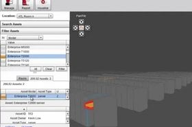 Screenshot of a data center visualization by Vizualiiz's LightsOn.