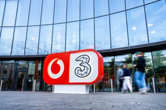 VodafoneThree Merger Logo