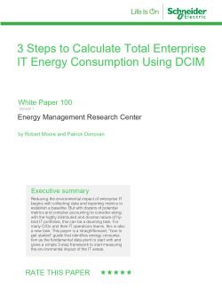 WP-3 Steps to Calculate Total Enterprise IT Energy Consumption Using DCIM