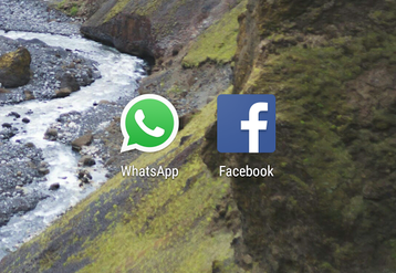 WhatsApp, Facebook logos