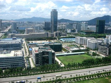ZTE corporate headquarters in Shenzhen, China
