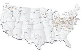 Map of Zayo's network