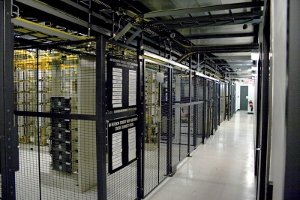 Colocation cages at a Zayo data center