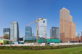 A panorama of the Zuidas business district in Amsterdam, the Netherlands