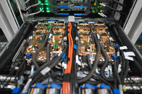 Close up of a Microsoft Azure ND GB300 v6 rack