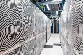 A view from between the rows of JUPITER racks