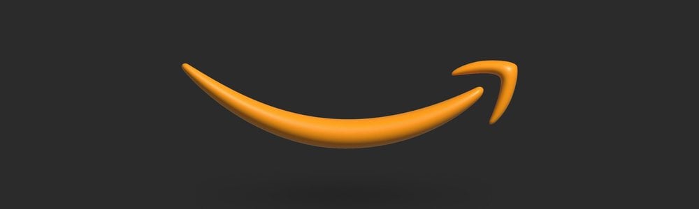 Amazon's orange smile icon, stylized