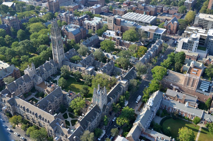 An aerial view of Yale and New Haven campus. Image courtesy of Michael Marsland and Yale University