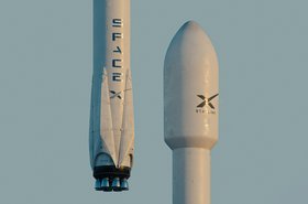 A SpaceX rocket soaring in the sky