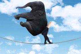 big data elephant cloud tightrope - Thinkstock Ximagination