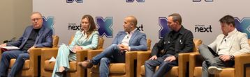 (L-R): Dan Gwyn, Nutanix; Allison Grimes, SHI Intl. Corp; Pedro Duarte, Thinks Solutions; Jan Gabriel, ITS Integra; Matthew Bailey, Softcat