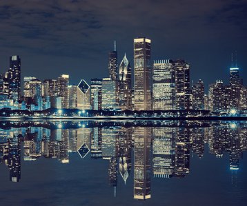 Chicago at night