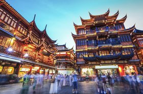 Shanghai Yuyuan garden at night - chuyu, Thinkstock