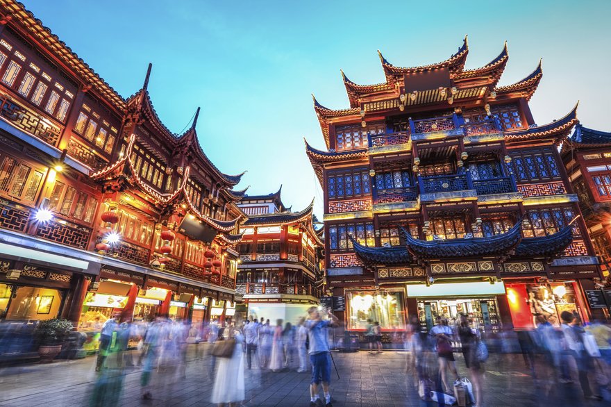 Shanghai Yuyuan garden at night - chuyu, Thinkstock